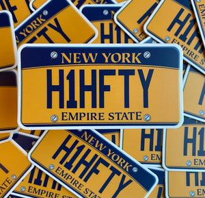 NY H1HFTY PLATE Decal