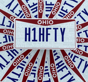 Ohio H1HFTY Plate Decal