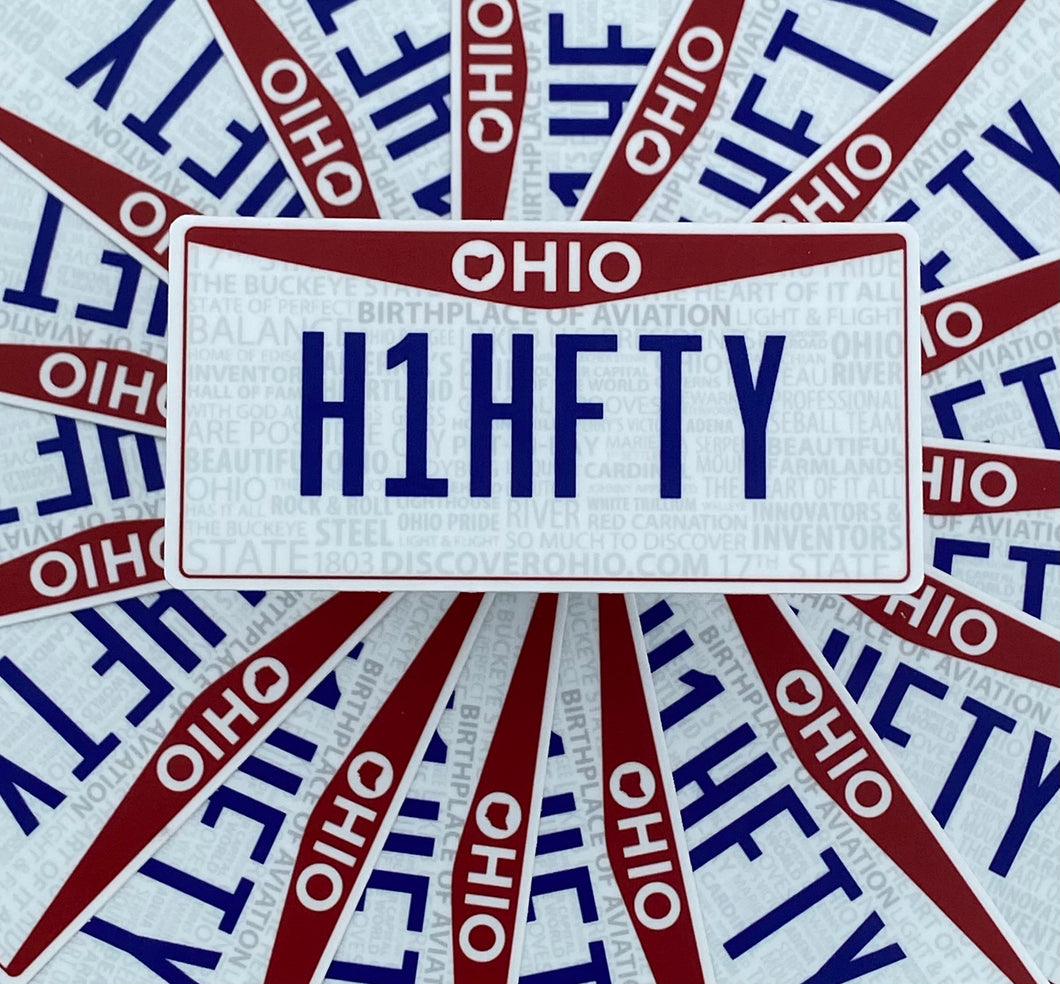 Ohio H1HFTY Plate Decal